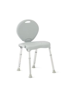 Medline Folding Shower Chair with Backrest, 300 lb. Weight Capacity