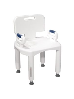 Shower Chair drive™ Removable Arms Plastic Frame Removable Backrest 21-3/4 Inch Seat Width