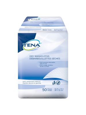 Washcloth TENA ProSkin™ Dry 10-1/4 X 13 Inch White Disposable