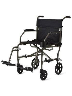 Medline Ultralight Transport Chair, Silver