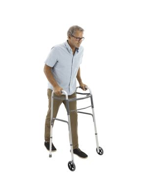 Vive Health Lightweight Aluminum Walker with Wheels