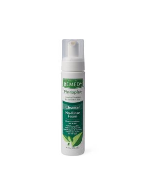 Medline Remedy Phytoplex Hydrating No-Rinse Foam Cleanser, 8 oz.