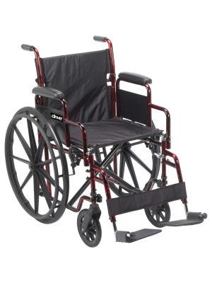 Lightweight Wheelchair Rebel Desk Length Arm Swing-Away Footrest Black Upholstery 18 Inch Seat Width Adult 300 lbs. Weight Capacity