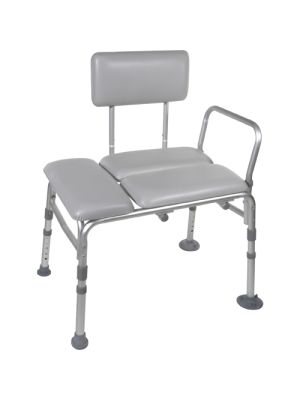 drive™ Knocked Down Bath Transfer Bench Arm Rail 17-3/4 to 21-3/4 Inch Seat Height 400 lbs. Weight Capacity