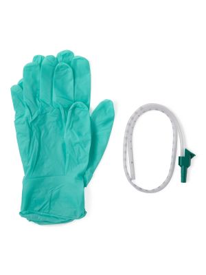 Medline Mini Suction Catheter Tray with Pair of Gloves 14 Fr
