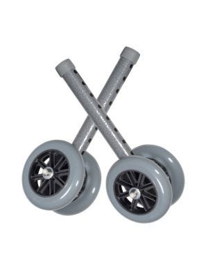 Drive Medical 5" Bariatric Walker Wheels with Two Sets of Rear Glides