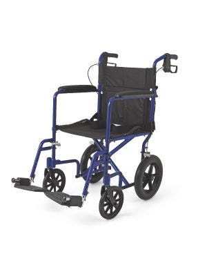 Medline Basic Aluminum Transport Chair with 12" Wheels