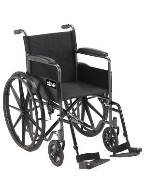 Drive™ Silver Sport 1 Adult Wheelchair With Swing-Away Footrest