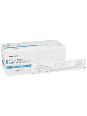 Swabstick McKesson Cotton Tip Wood Shaft 6 Inch Sterile 2 per Pack